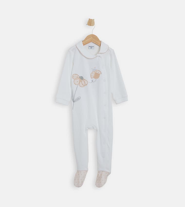 Floral Graphic Collar Neck Sleep Suit