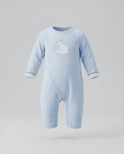 Embroidered Long Sleeves Sleepsuit
