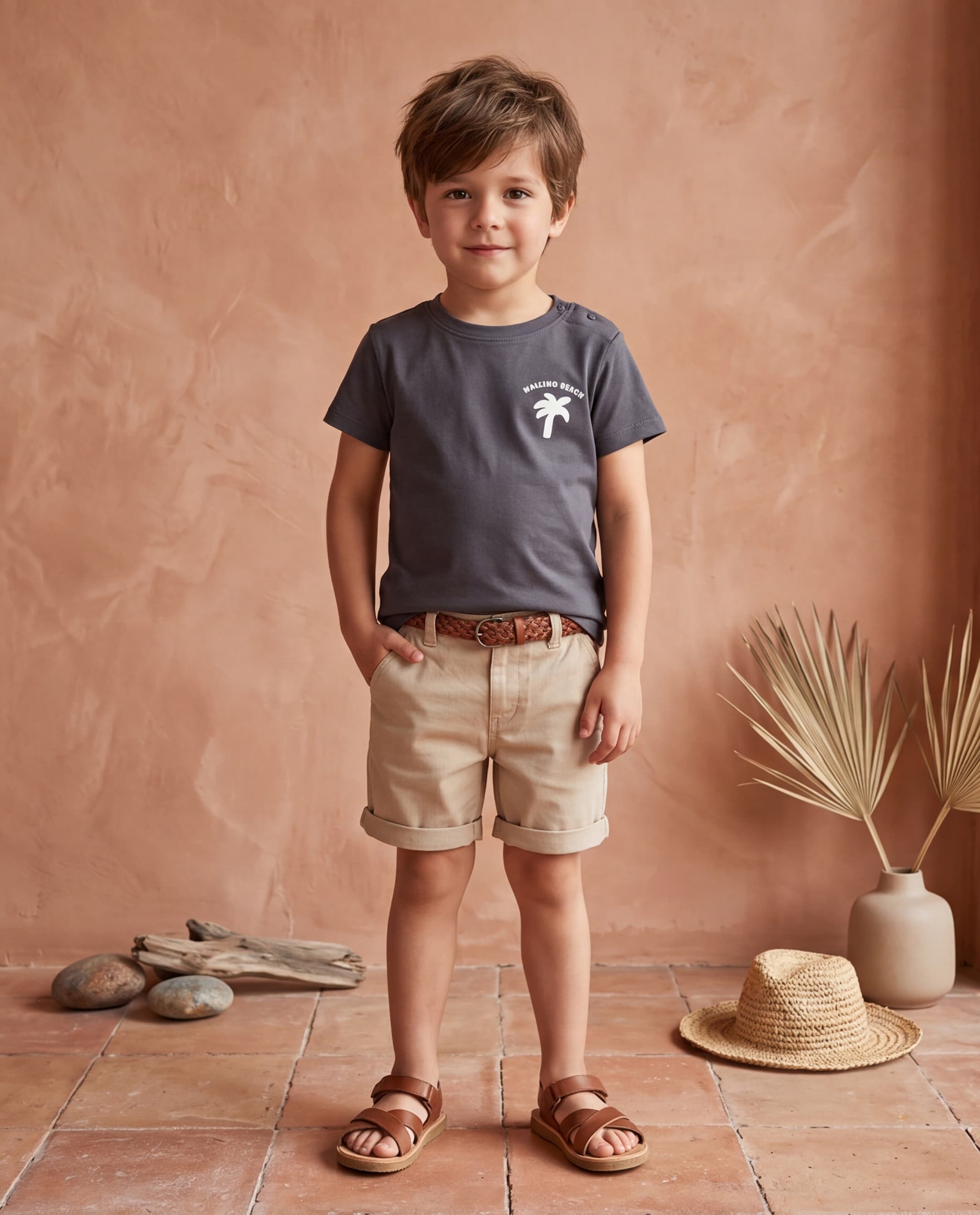 Palm Tree Print Short Sleeve T-Shirt