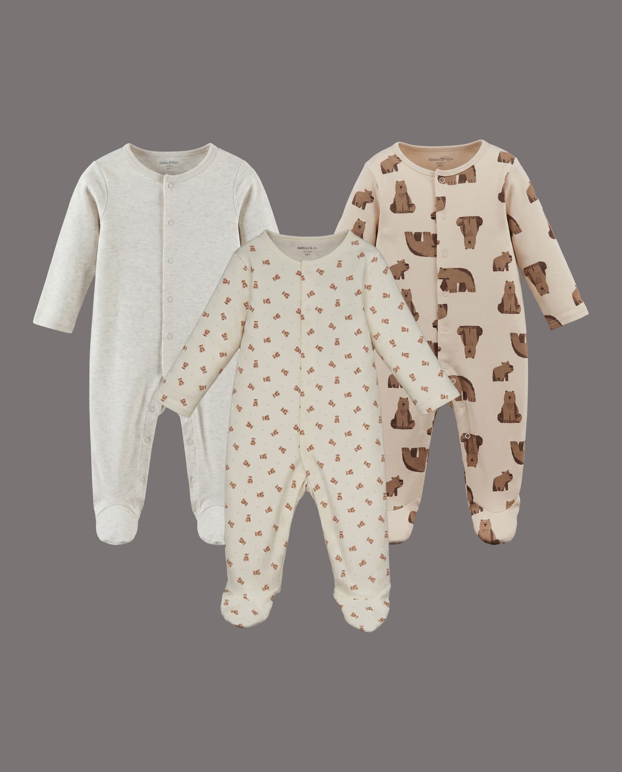 3 Pk Closefeet Sleepsuit