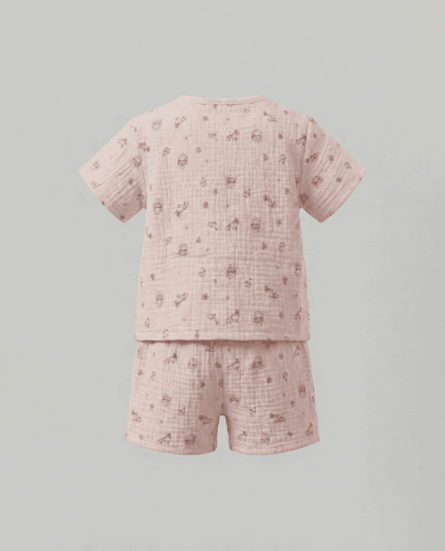 Babies and More Short Sleeves Short Set - Pink thumbnail 2