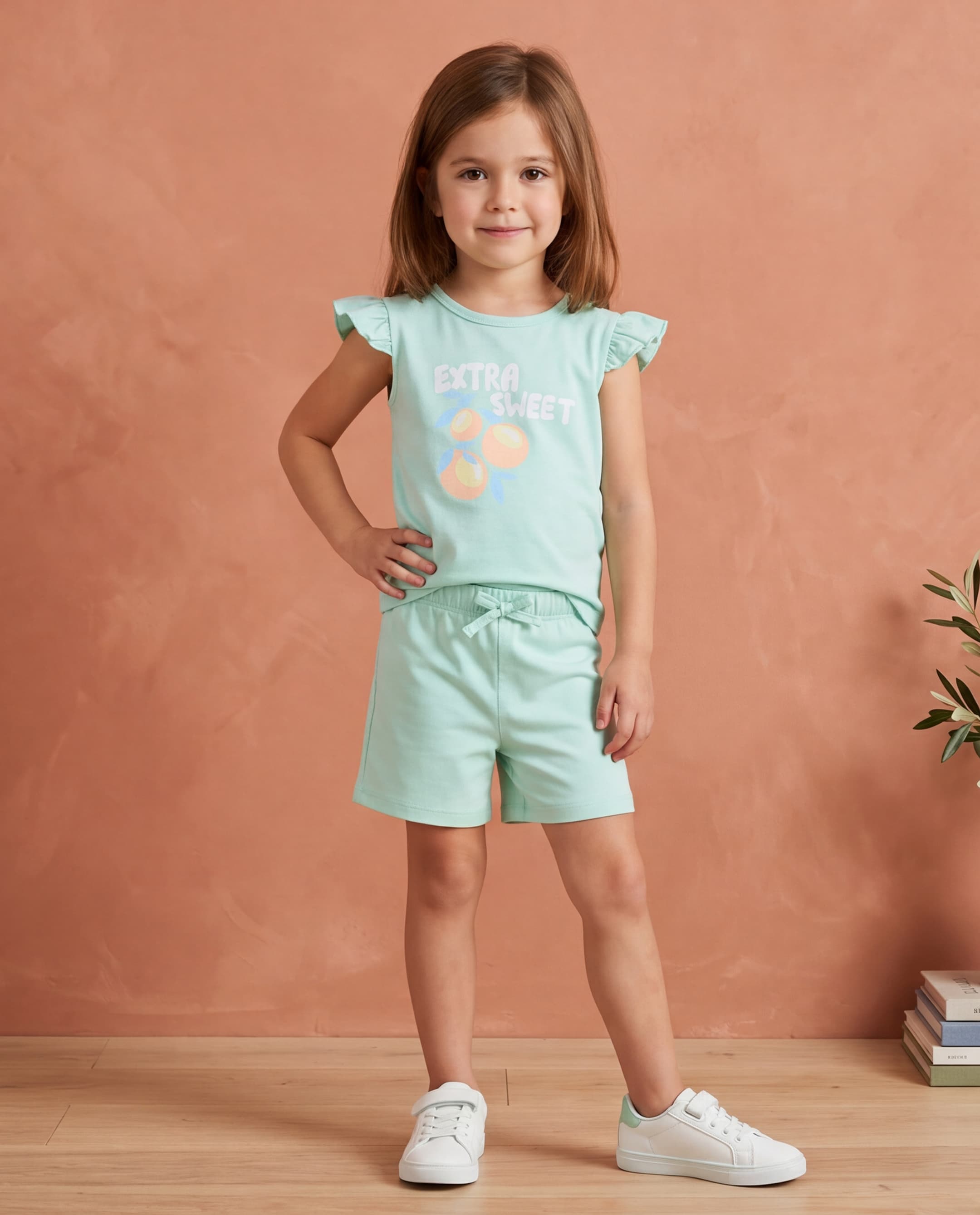 Frill Sleeves Short Set