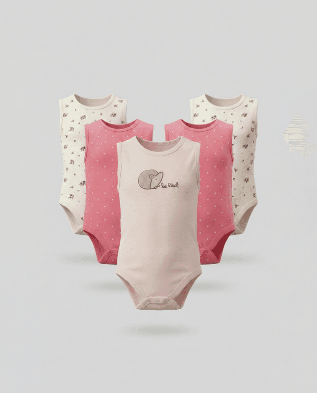 5 Pk Sleeveless Bodysuit thumbnail 2