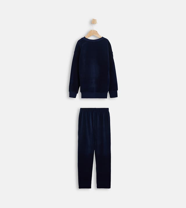 SOLID 100% Polyester Long Sleeves Pyjama Set thumbnail 2