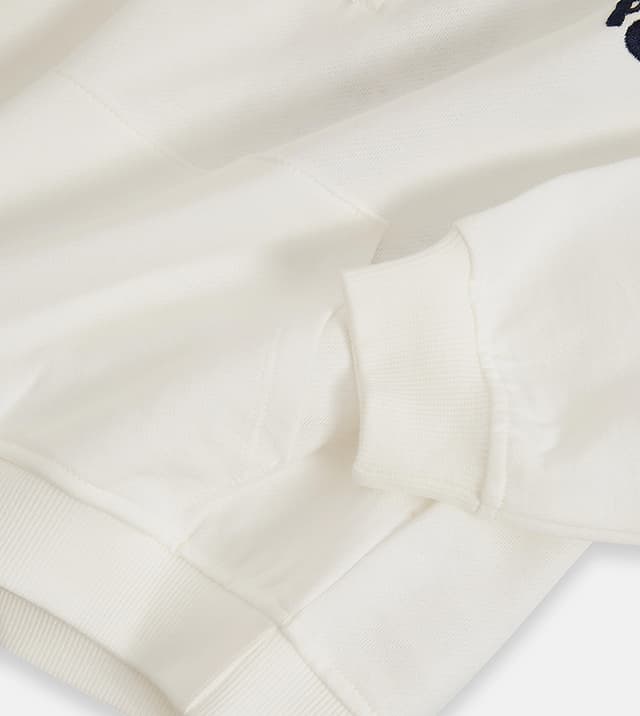 SOLID 100% Cotton Embroidered High Neck Sweatshirt thumbnail 4