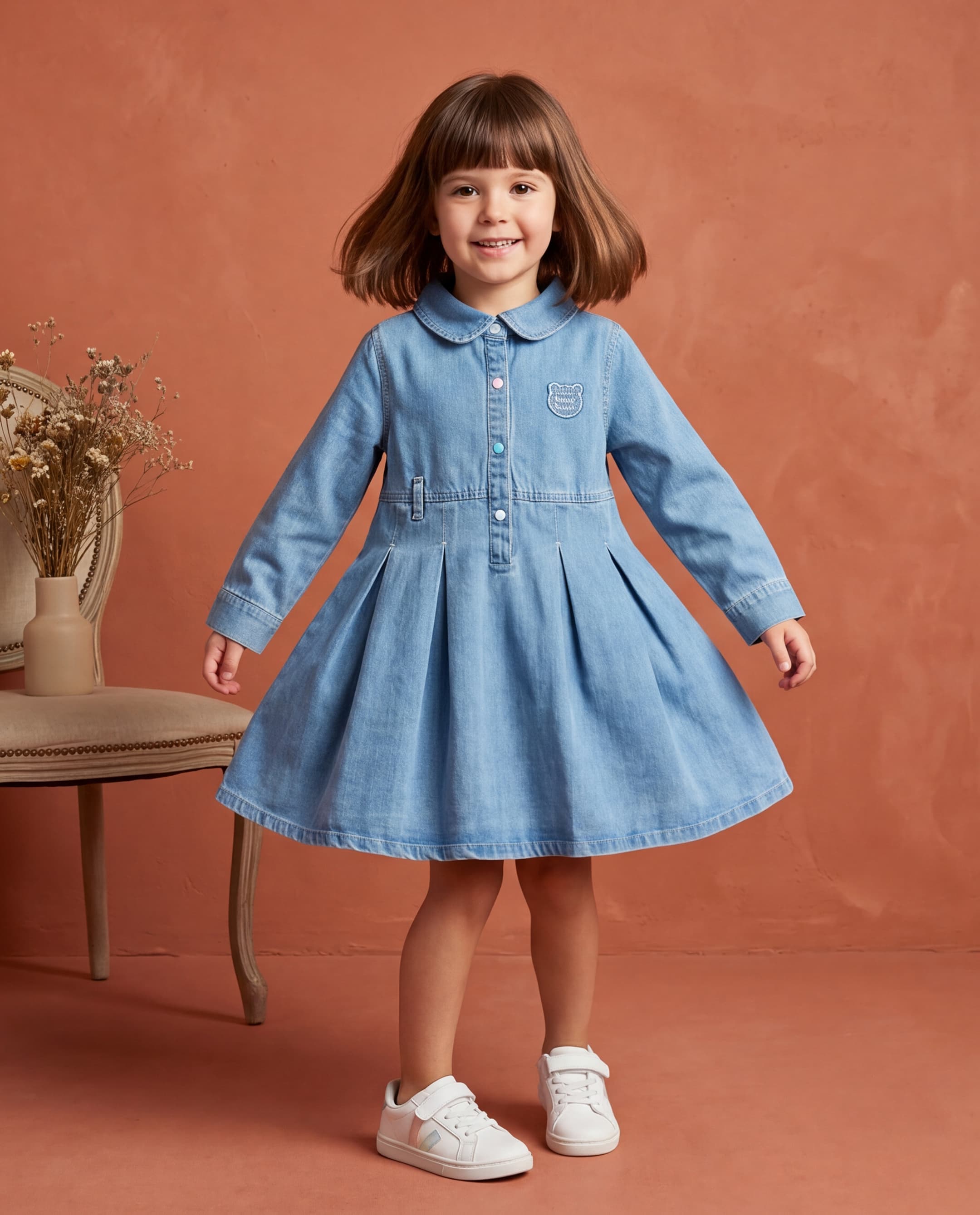 Long Sleeves Denim Dress