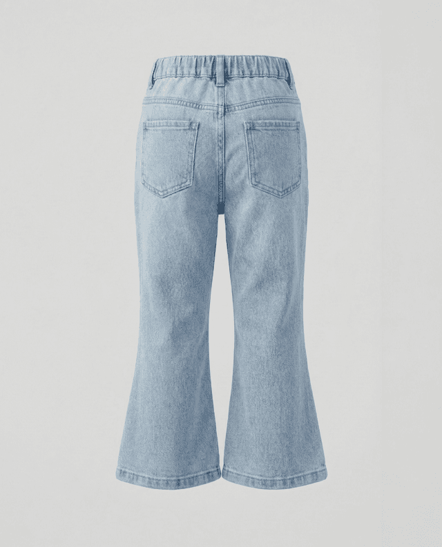 Washed Elastic Waist Flared Jeans thumbnail 2