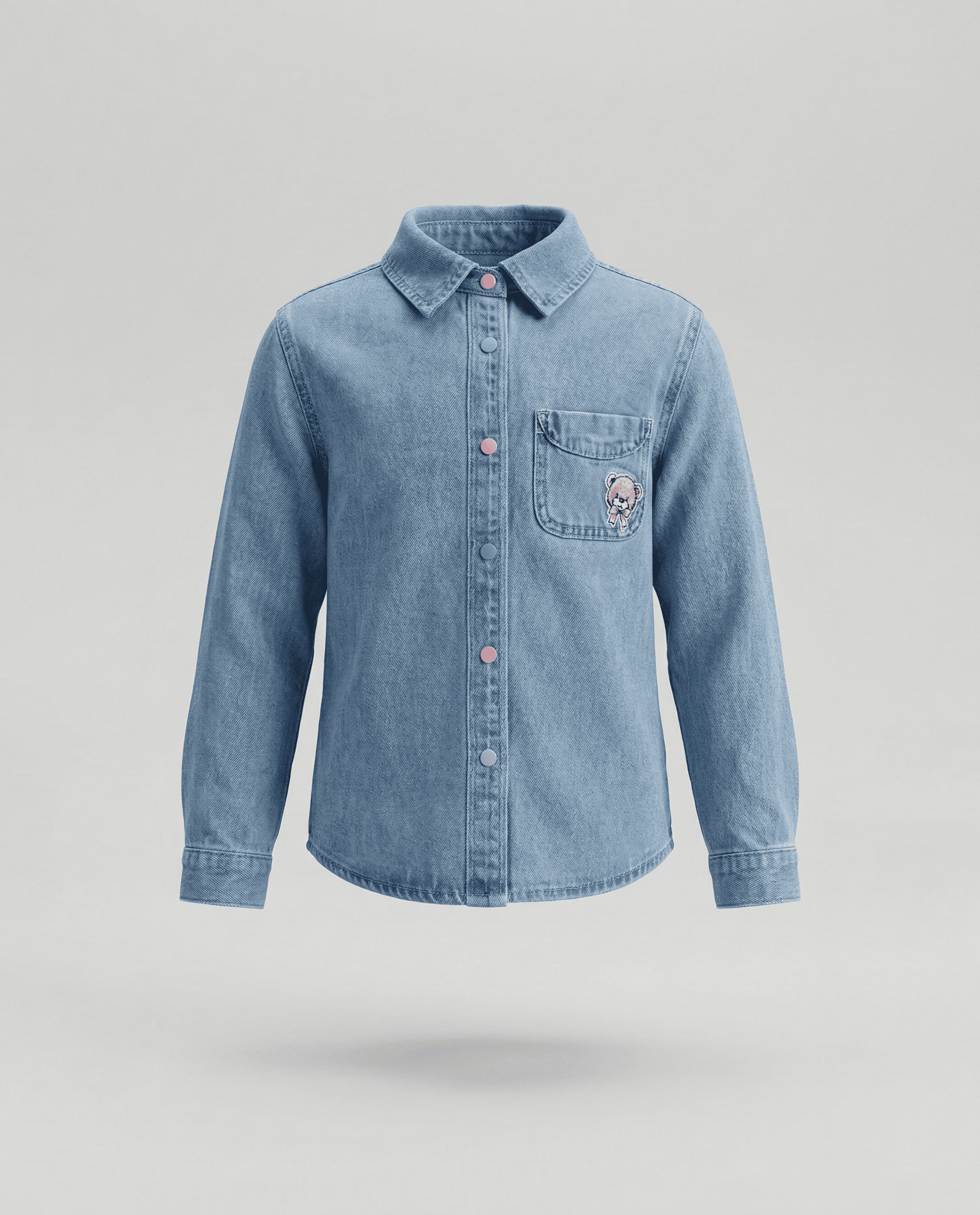 Washed Long Sleeves Denim Shirt
