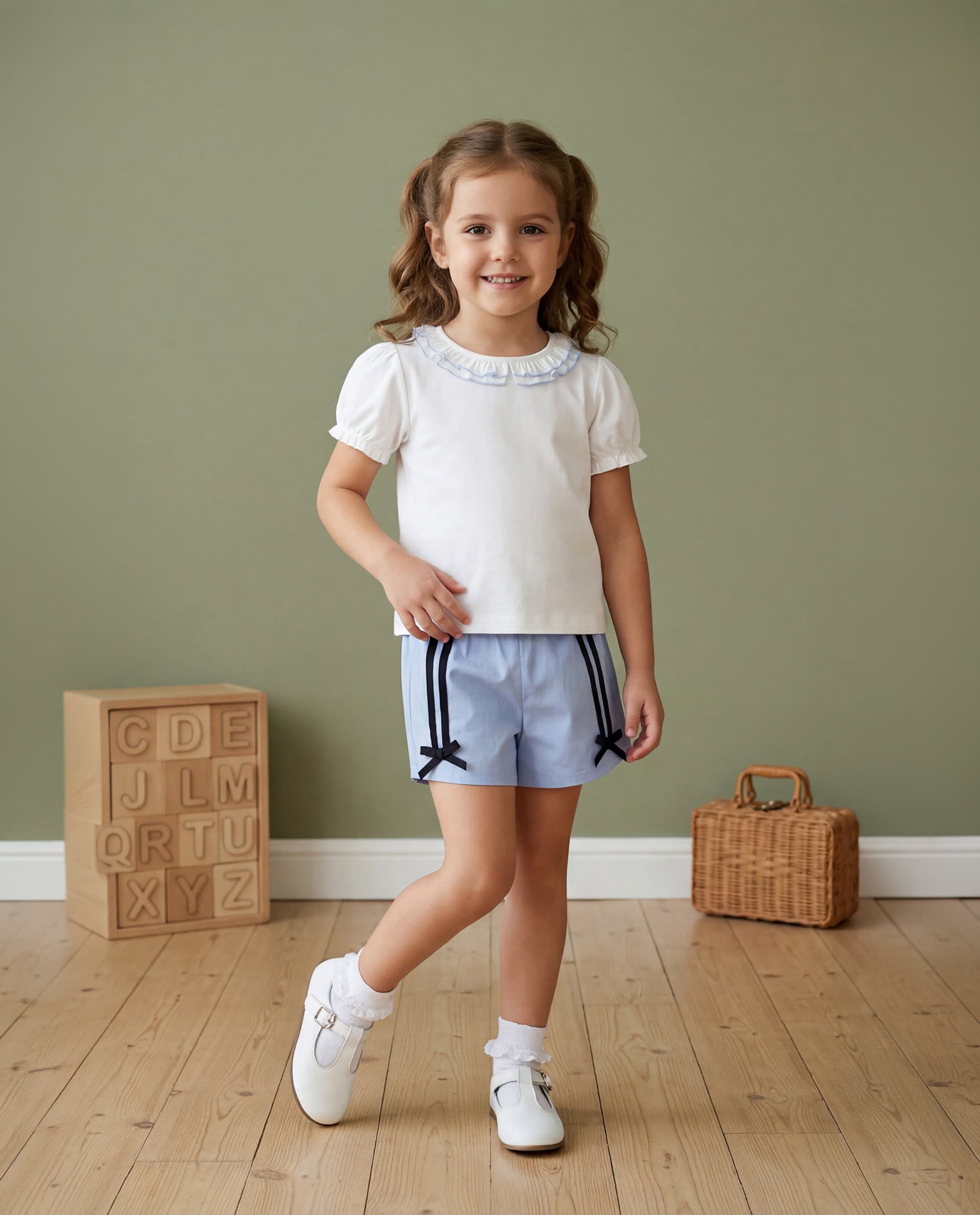 Solid Top and Shorts Set