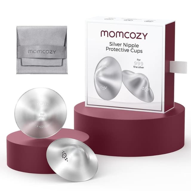 Momcozy - 999 Silver Nursing Nipple Shields - 65mm - 2 Pcs thumbnail 4