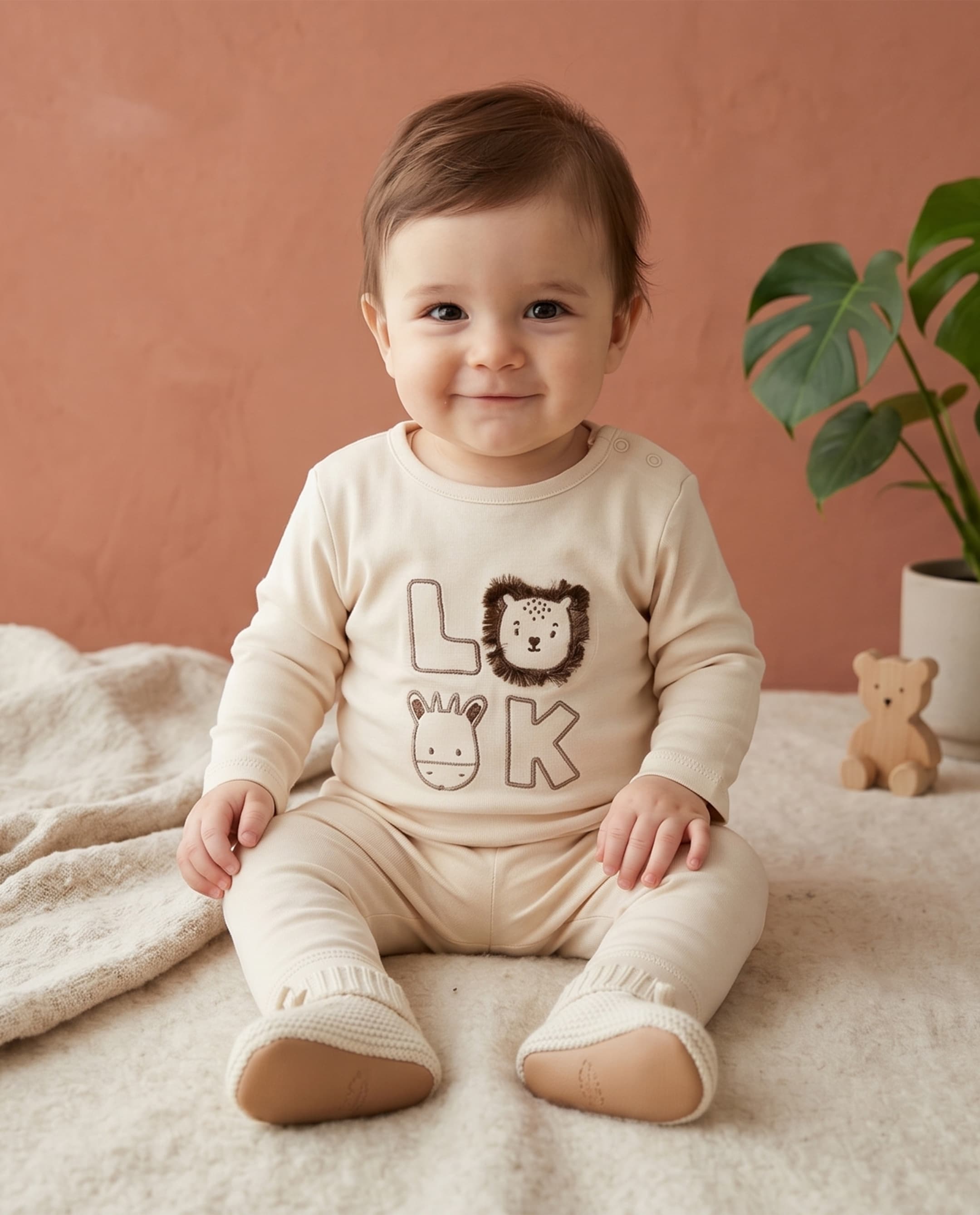 Long Sleeves Applique Pyjama Set thumbnail 2