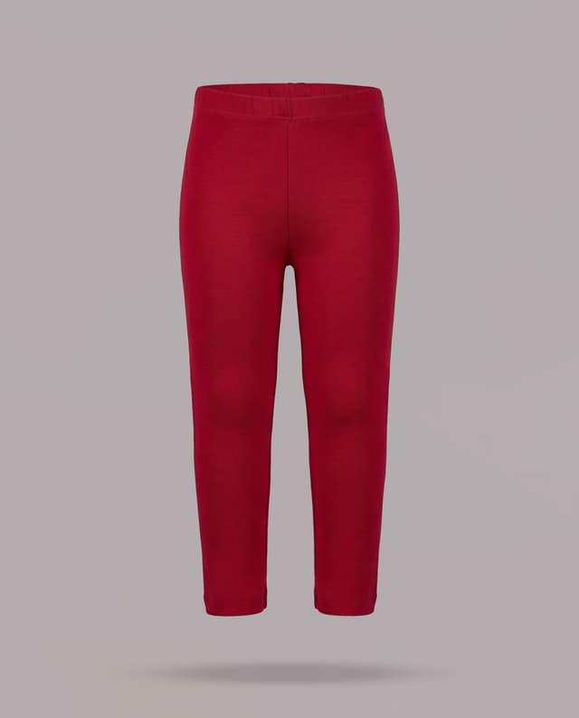Solid Slim Fit Leggings with Elastic Waist thumbnail 3