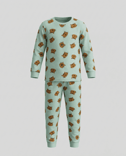 Printed Crew Neck Pyjama Set
