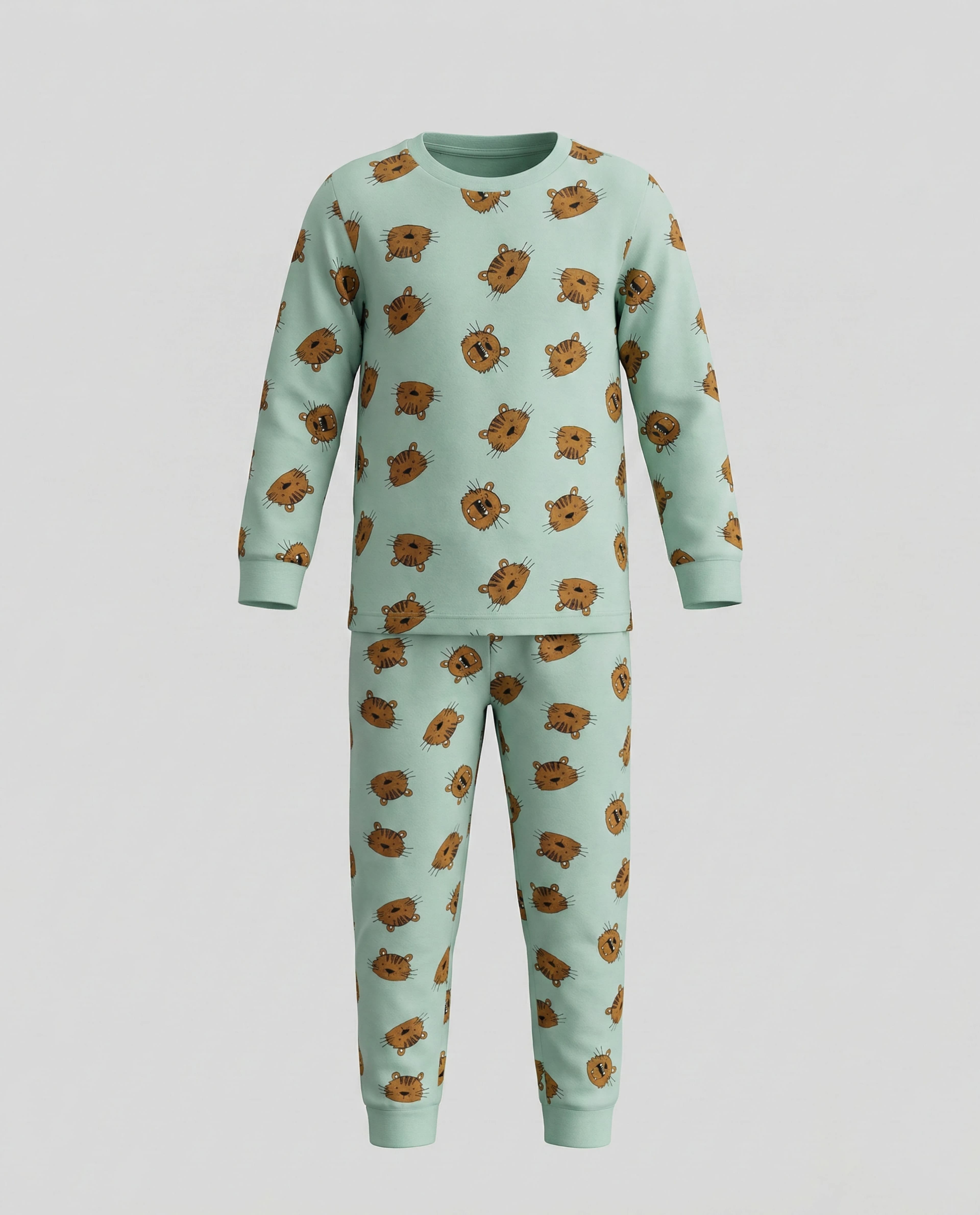 Printed Crew Neck Pyjama Set
