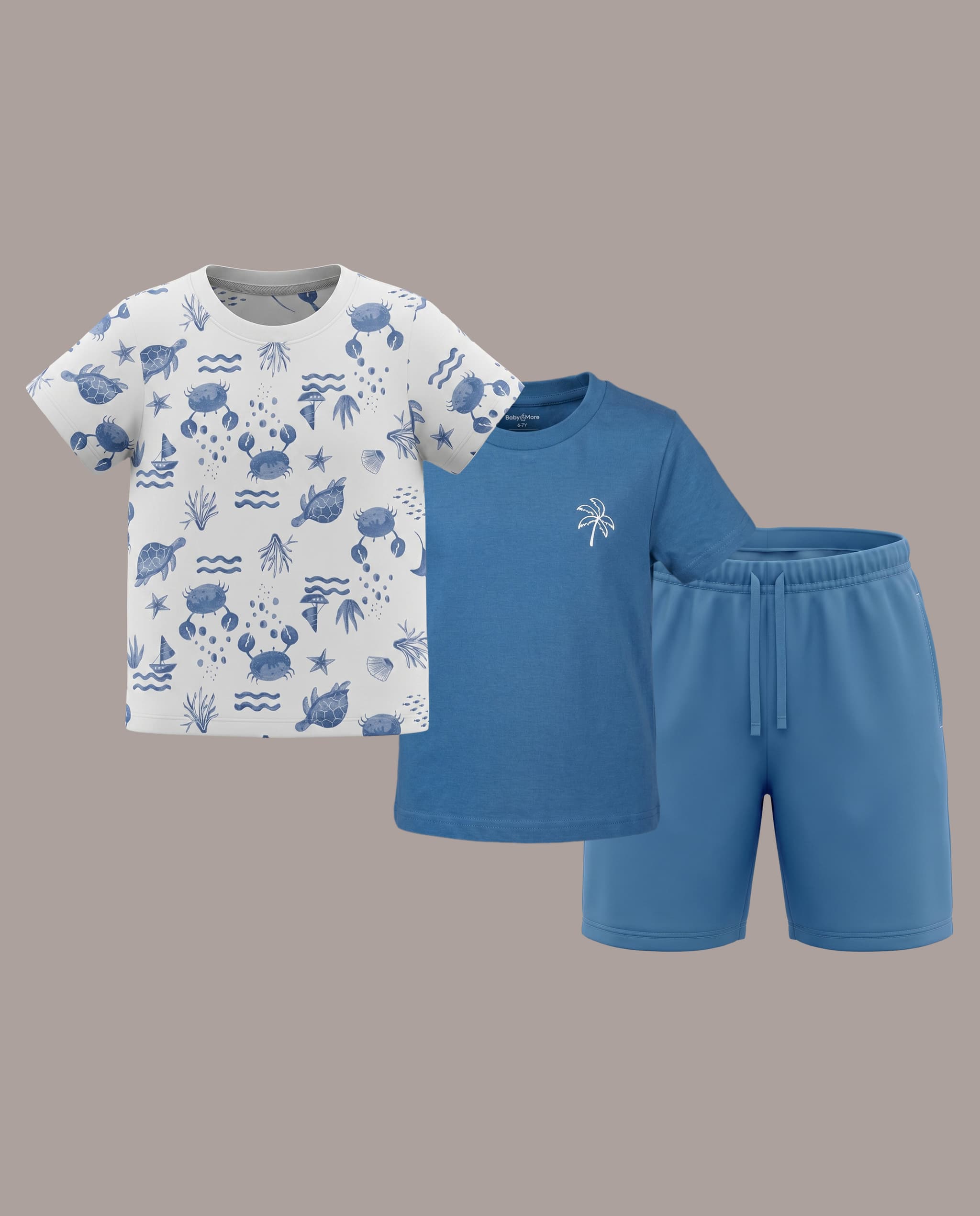 3 Pack Printed Short Sleeves T-Shirts