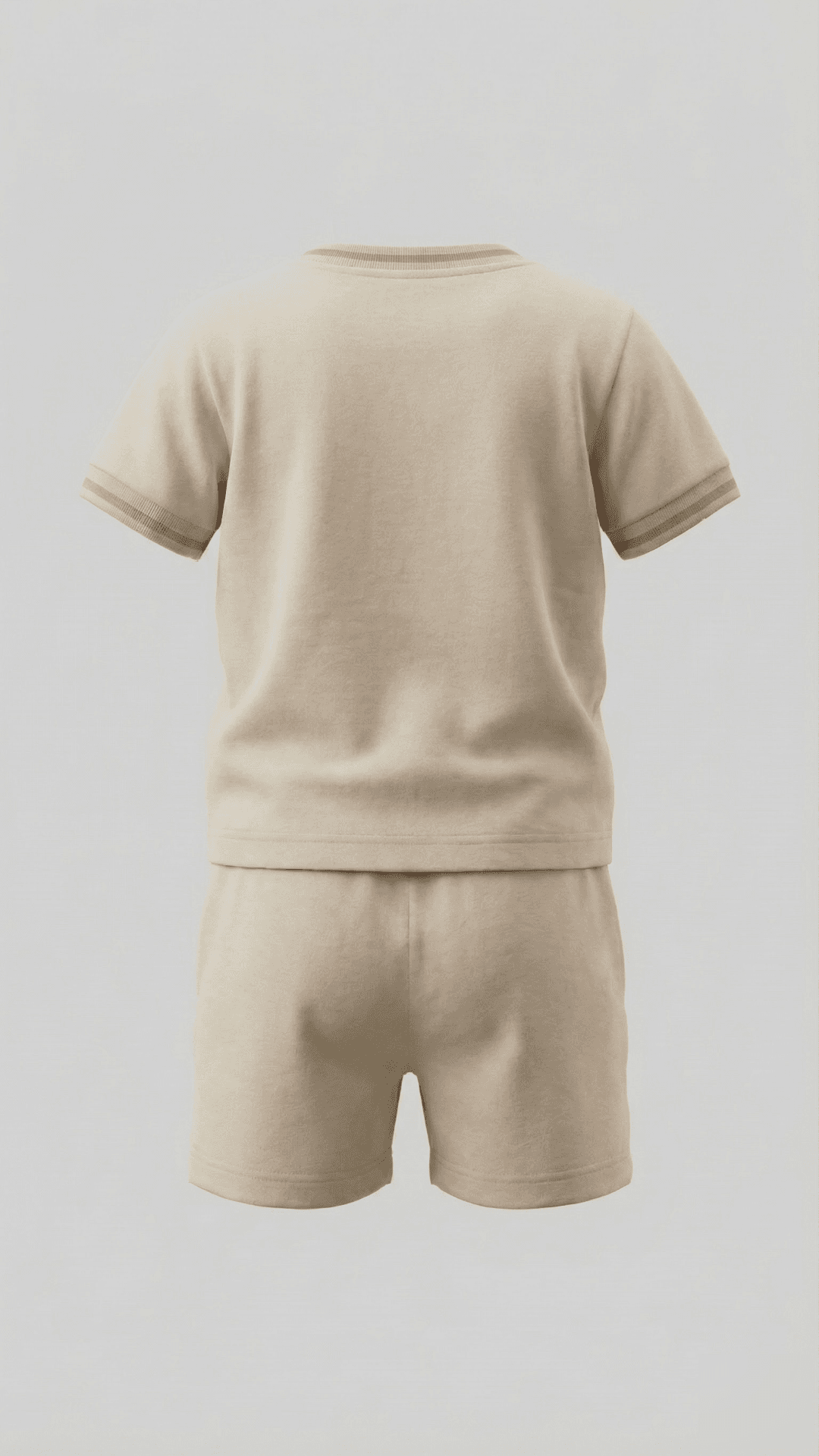 Solid Crew Neck Top & Shorts Set thumbnail 2