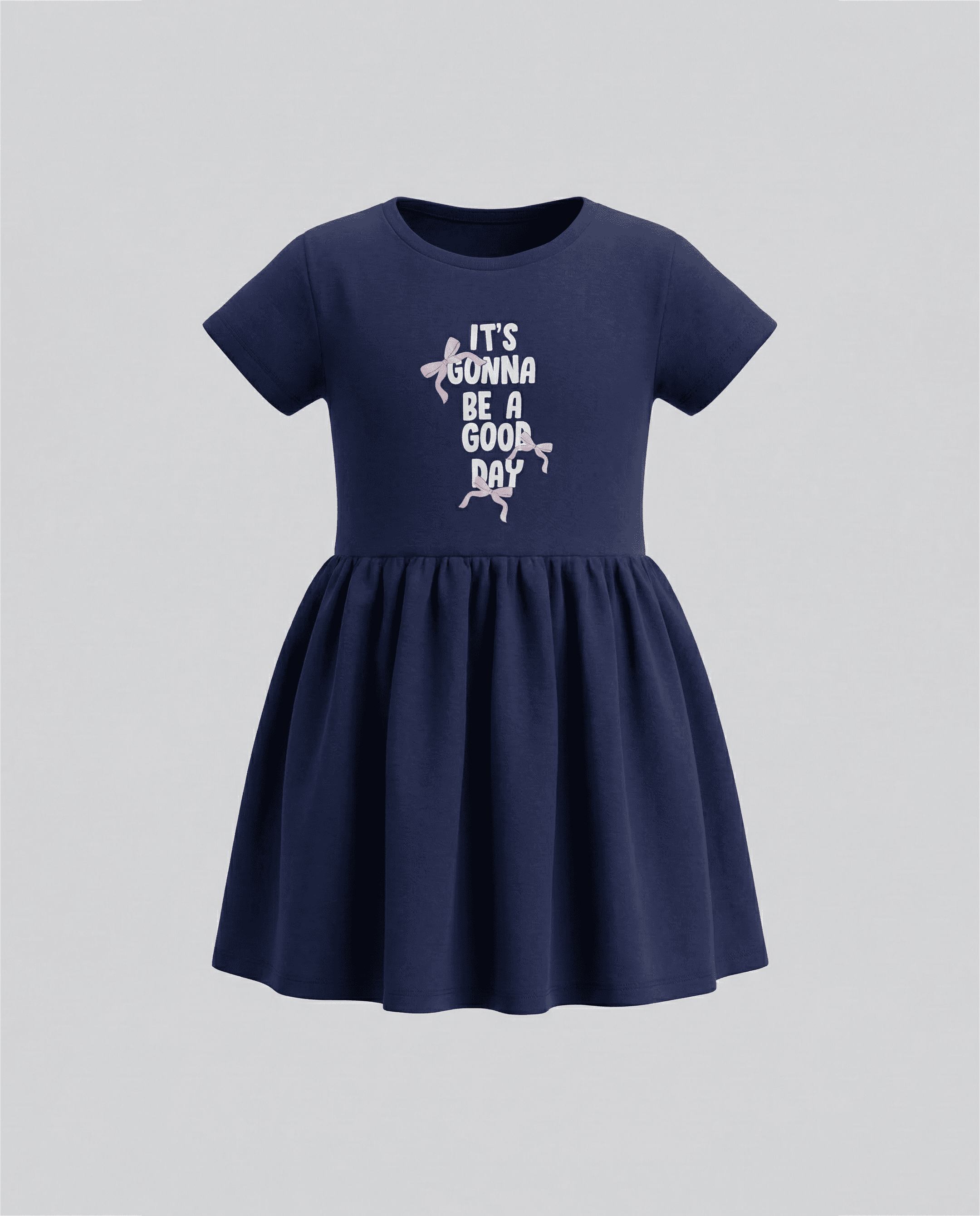 Printed Short Sleeves Dress