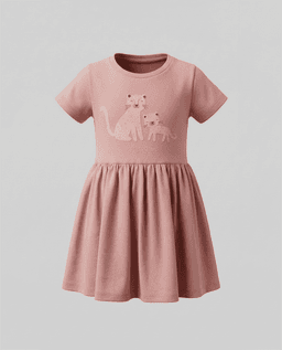 Embroidered Short Sleeves Dress