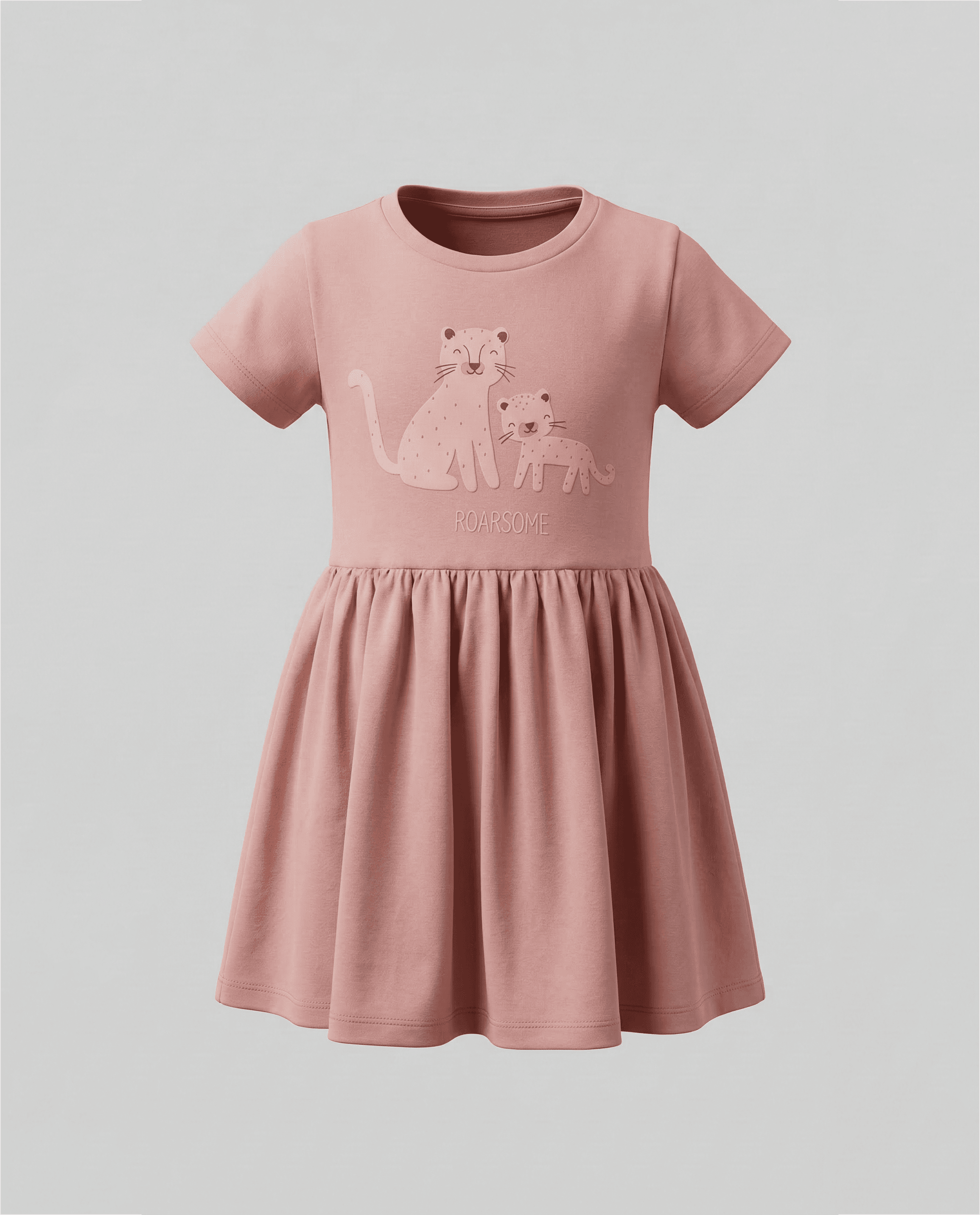 Embroidered Short Sleeves Dress