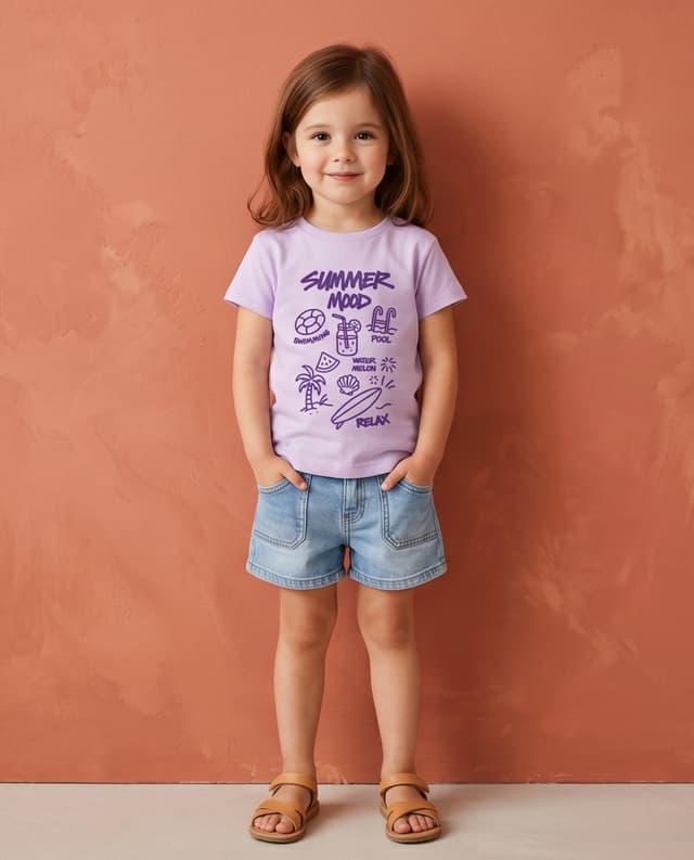 Printed T-Shirt with Crew Neck and Short Sleeves thumbnail 1