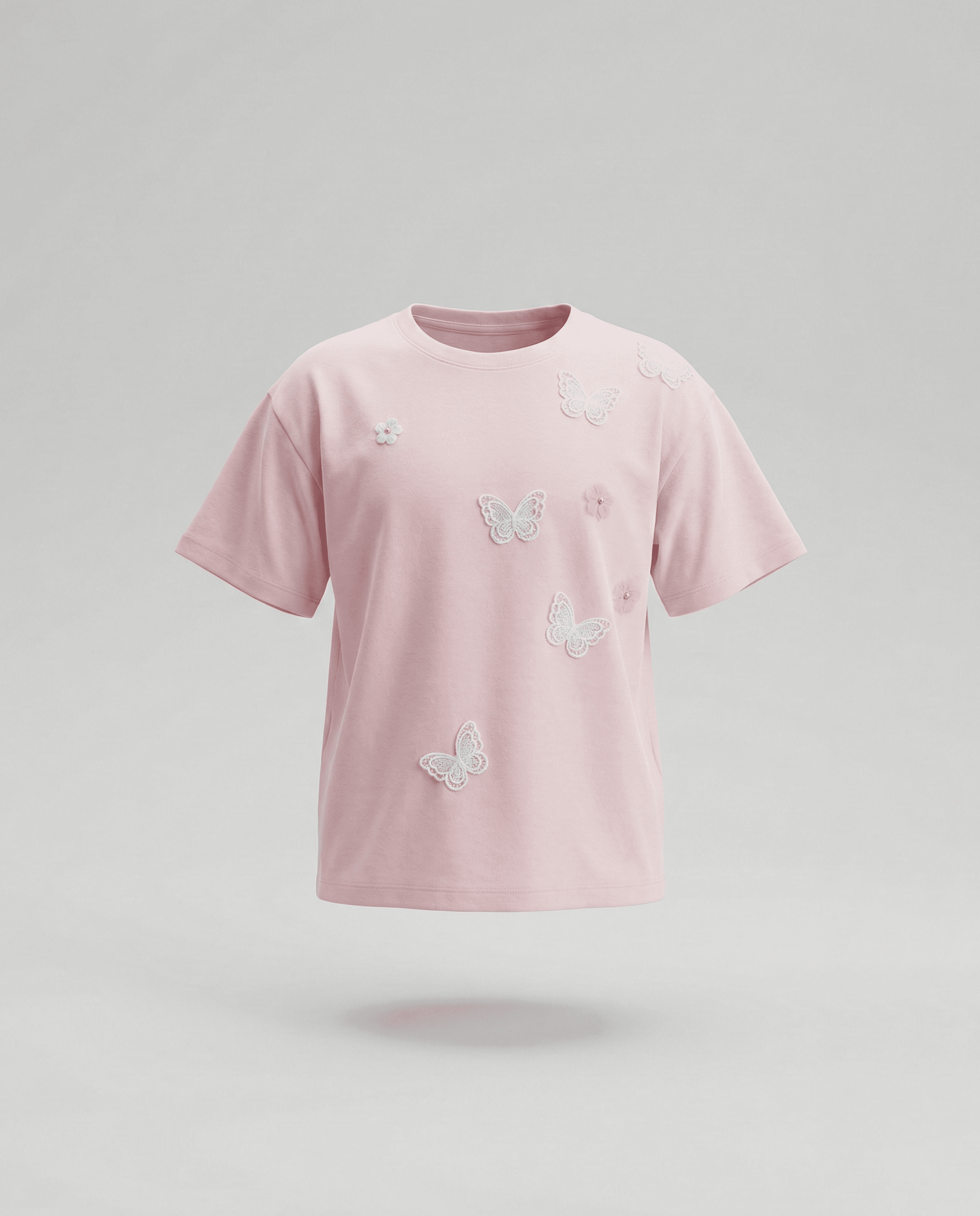 Appliqued Short Sleeves T-Shirt