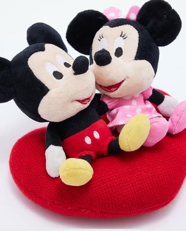 Disney Plush Mickey&Minnie Heart Cushion - Multicolor thumbnail 2