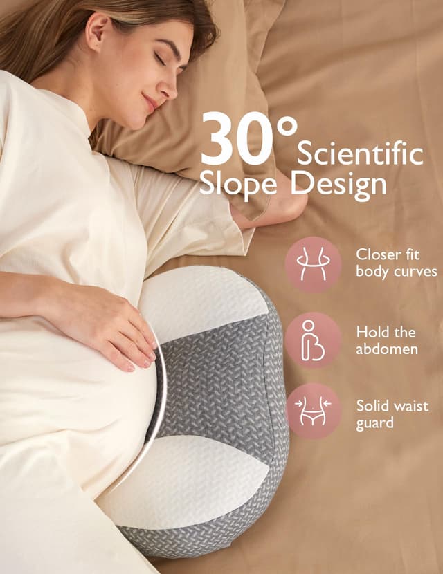Momcozy - Plus W-Shaped Pregnancy Pillow for Sleeping thumbnail 4