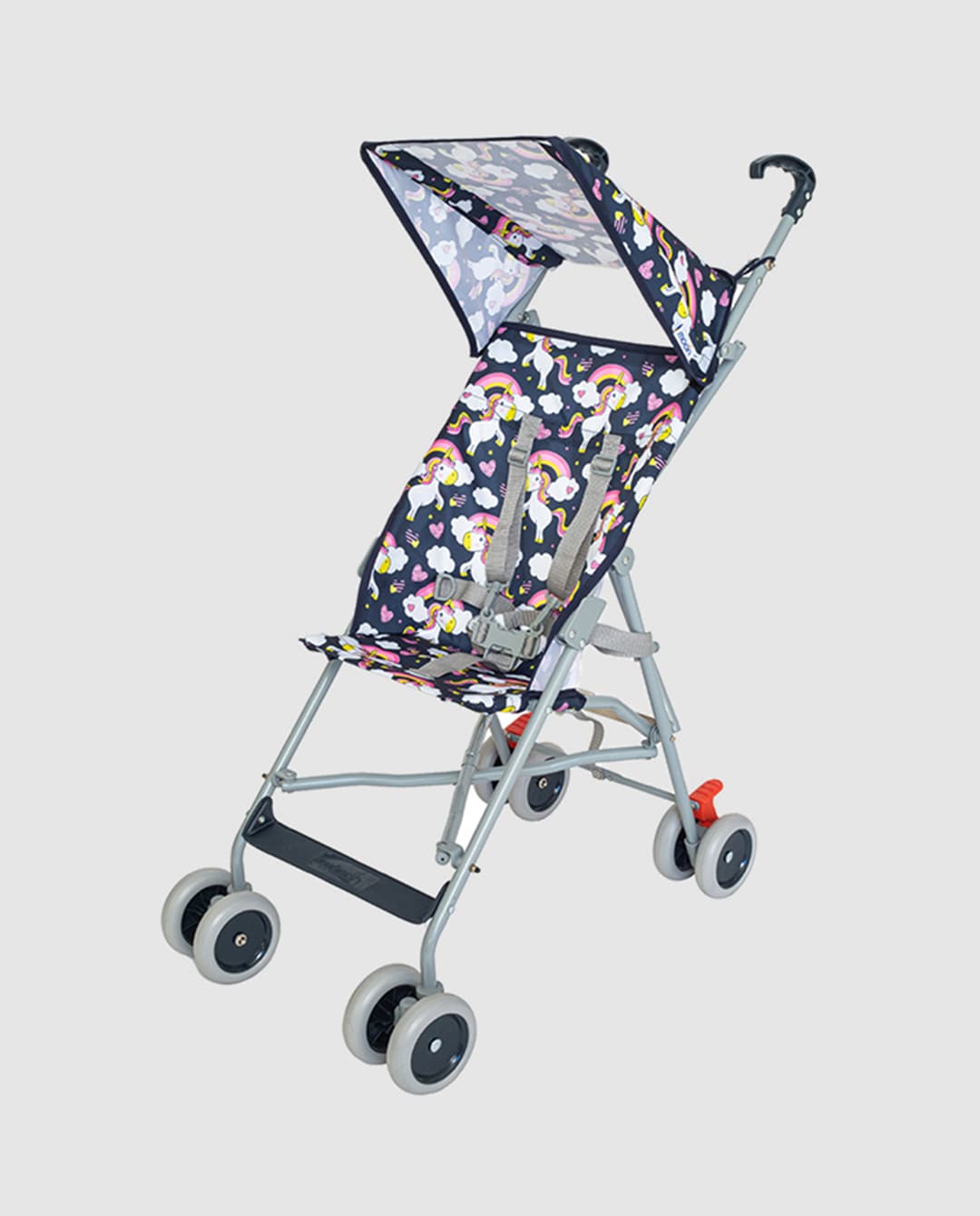 Moon Jet Light Weight Travel Buggy/Stroller For Baby/Kids/Toddler With Extra Wide Canopy |Umbrella Fold |Easy Assemble Shoulder Strap From 6 Months To 3 Years- Printed Leaf - Multicolor