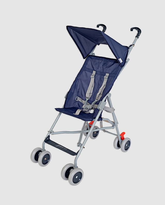 Moon Jet Light Weight Travel Buggy/Stroller For Baby/Kids/Toddler With Extra Wide Canopy |Umbrella Fold |Easy Assemble Shoulder Strap From 6 Months To 3 Years- Dark Blue - Multicolor thumbnail 1