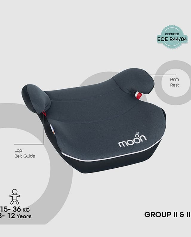 Moon Car Seat Booster Dark Grey - Multicolor thumbnail 2