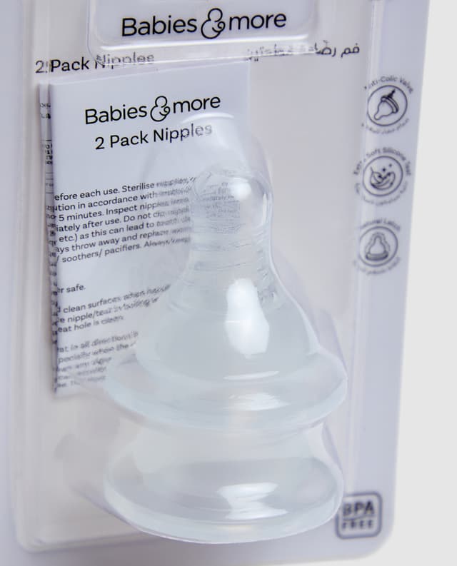 2 PACK REGULAR NECK NIPPLE MEDIUM FLOW thumbnail 4