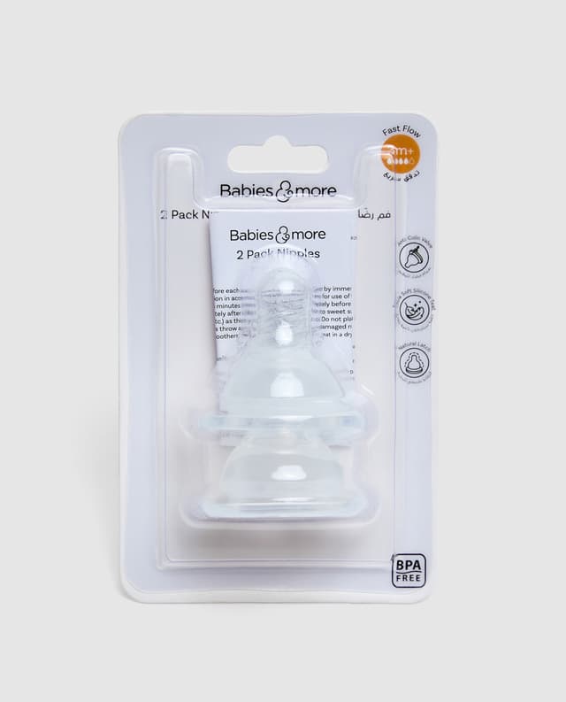 2 PACK REGULAR NECK NIPPLE FAST FLOW thumbnail 1
