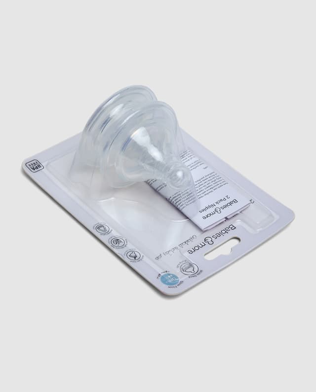 2 PACK WIDE NECK NIPPLE SLOW FLOW thumbnail 3