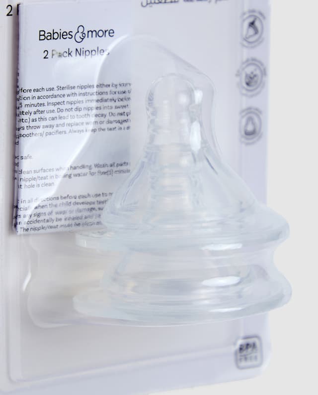 2 PACK WIDE NECK NIPPLE MEDIUM FLOW thumbnail 4
