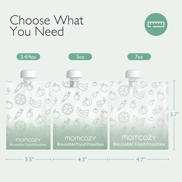 Momcozy - Reusable Baby Food Pouches 10PCS thumbnail 3