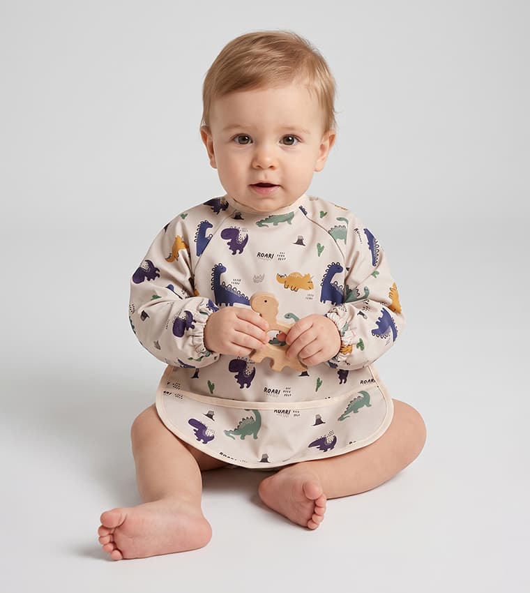 Baby Bib With Long Sleeves