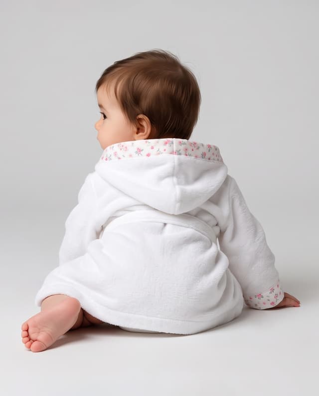 Hooded Robe-Delicate Pink thumbnail 2