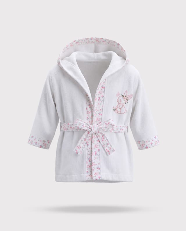 Hooded Robe-Delicate Pink thumbnail 3