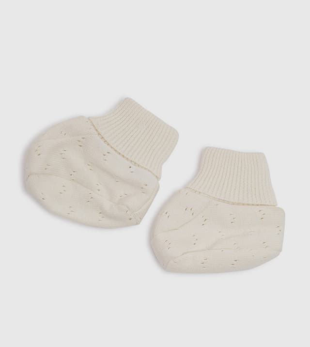 Casual Pointelle Knit Baby Booties thumbnail 2