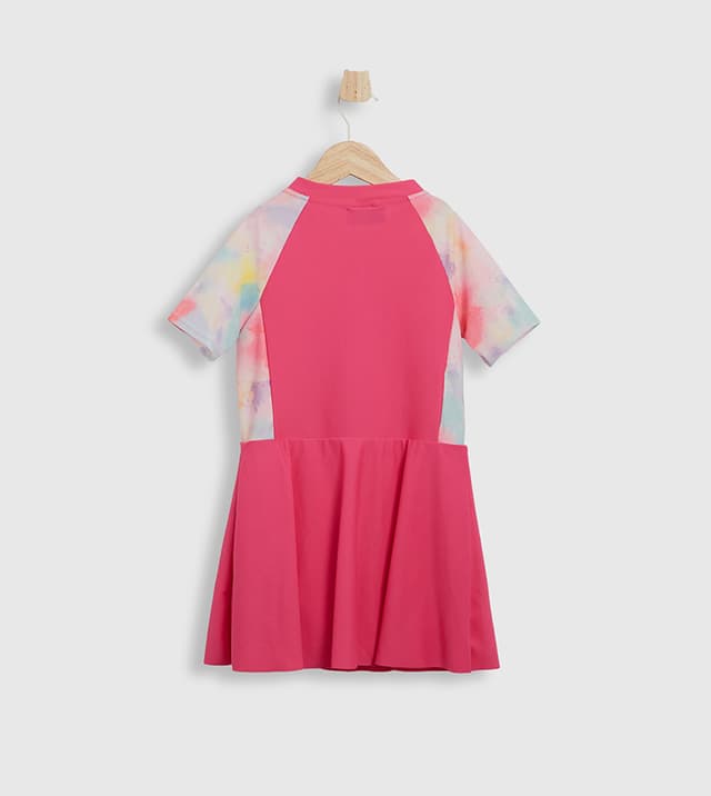 Babies and More Girls Short Sleeve One-Piece Swimsuit - Pink thumbnail 2