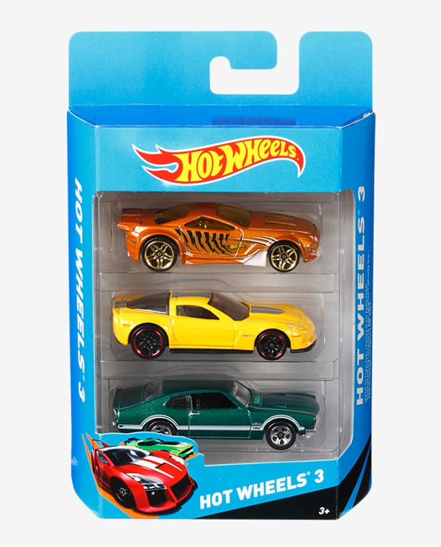 Hot Wheels Basic Cars - 3 Car Pack Assorted - Multicolor thumbnail 1