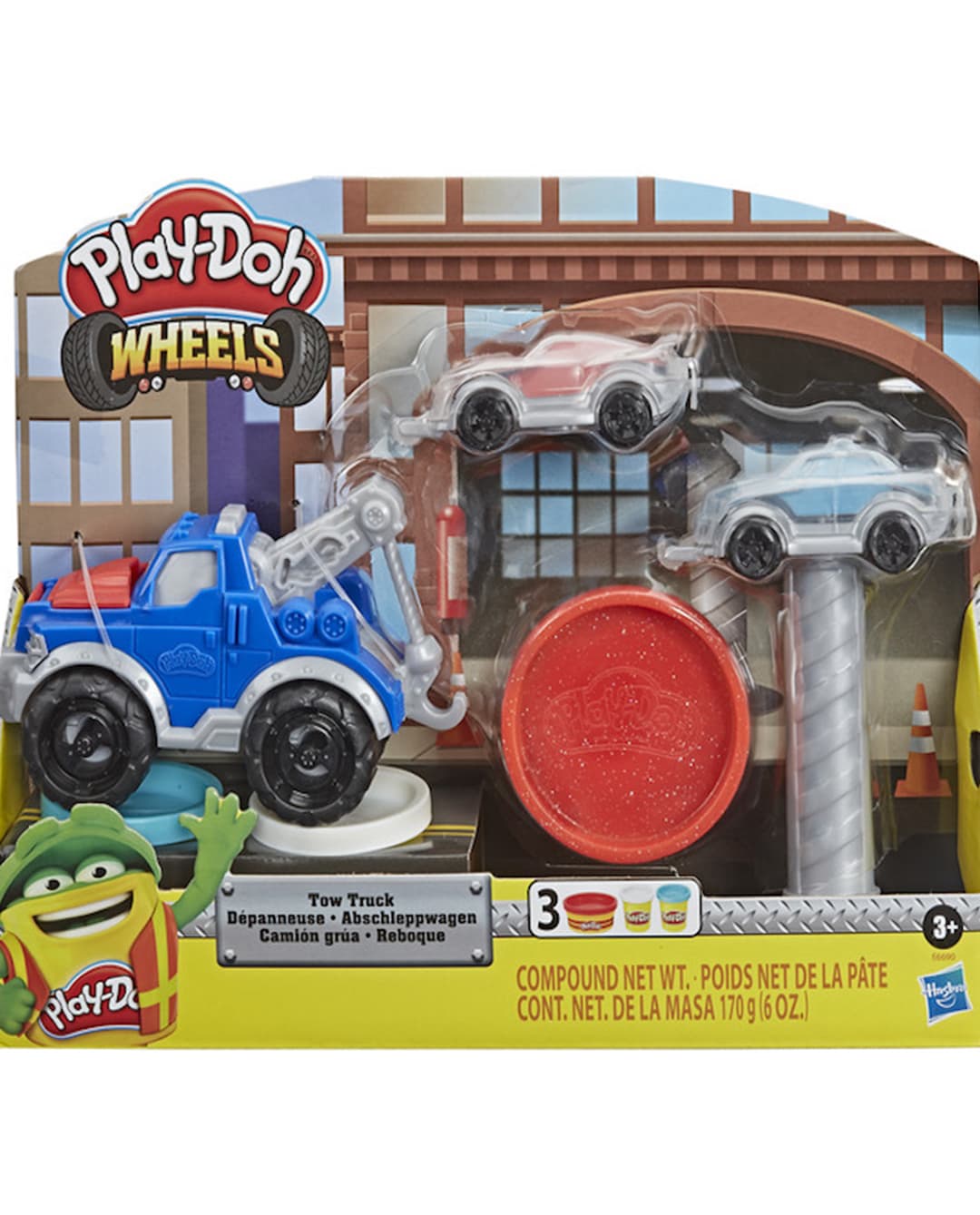 Play Doh Tow Truck Toy For Kids 3 Years And Up With 3 Non-Toxic Colors - Multicolor