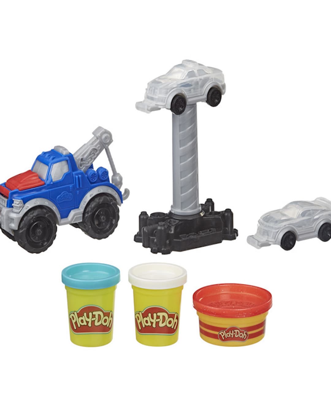Play Doh Tow Truck Toy For Kids 3 Years And Up With 3 Non-Toxic Colors - Multicolor