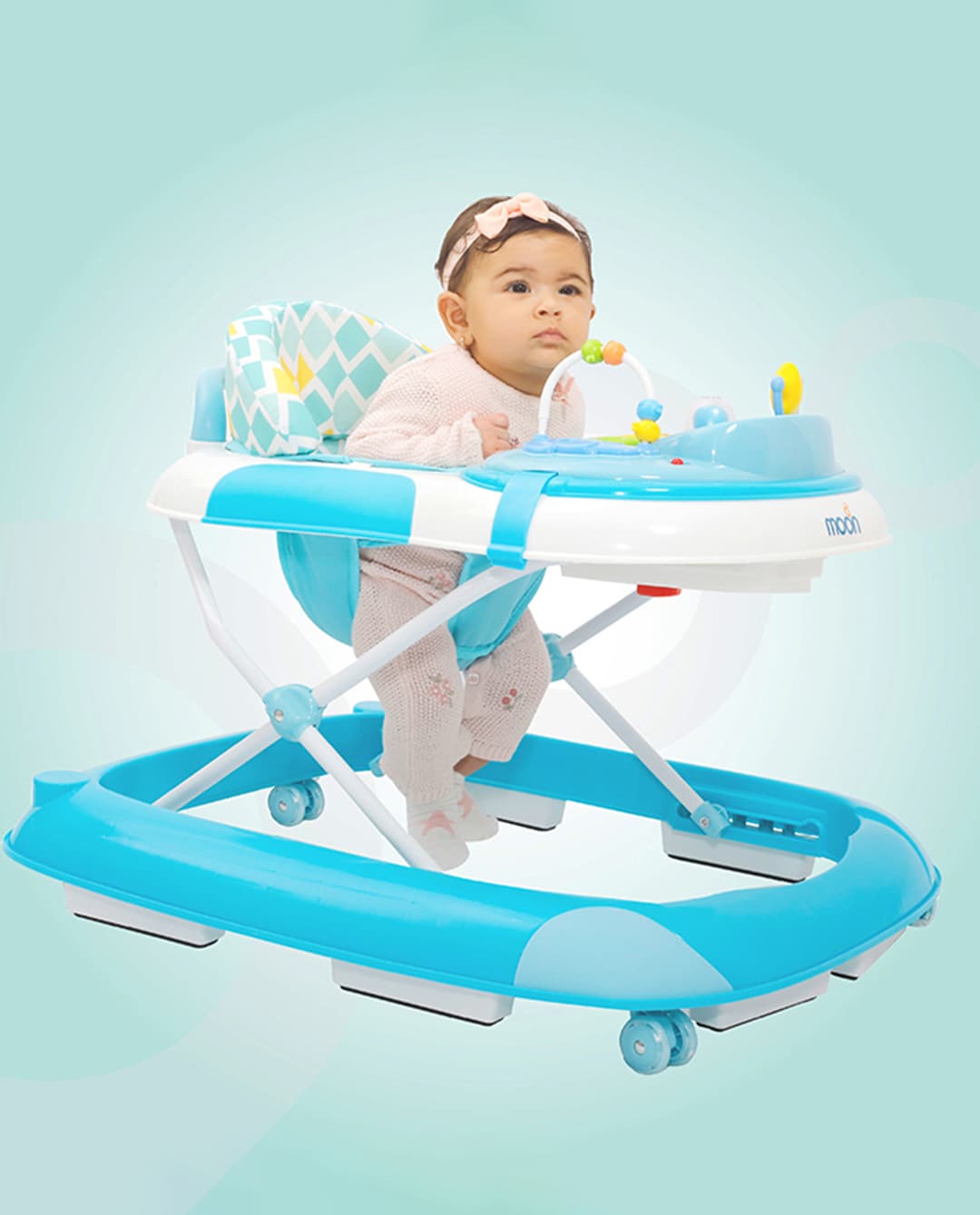 Moon Muv - Walker - Blue Dino - Multicolor