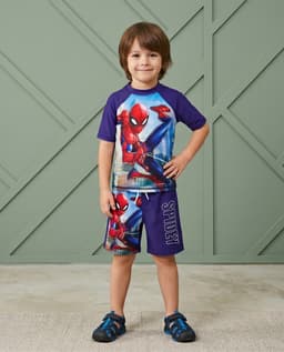 Spider Man Short Sleeve Swim Set