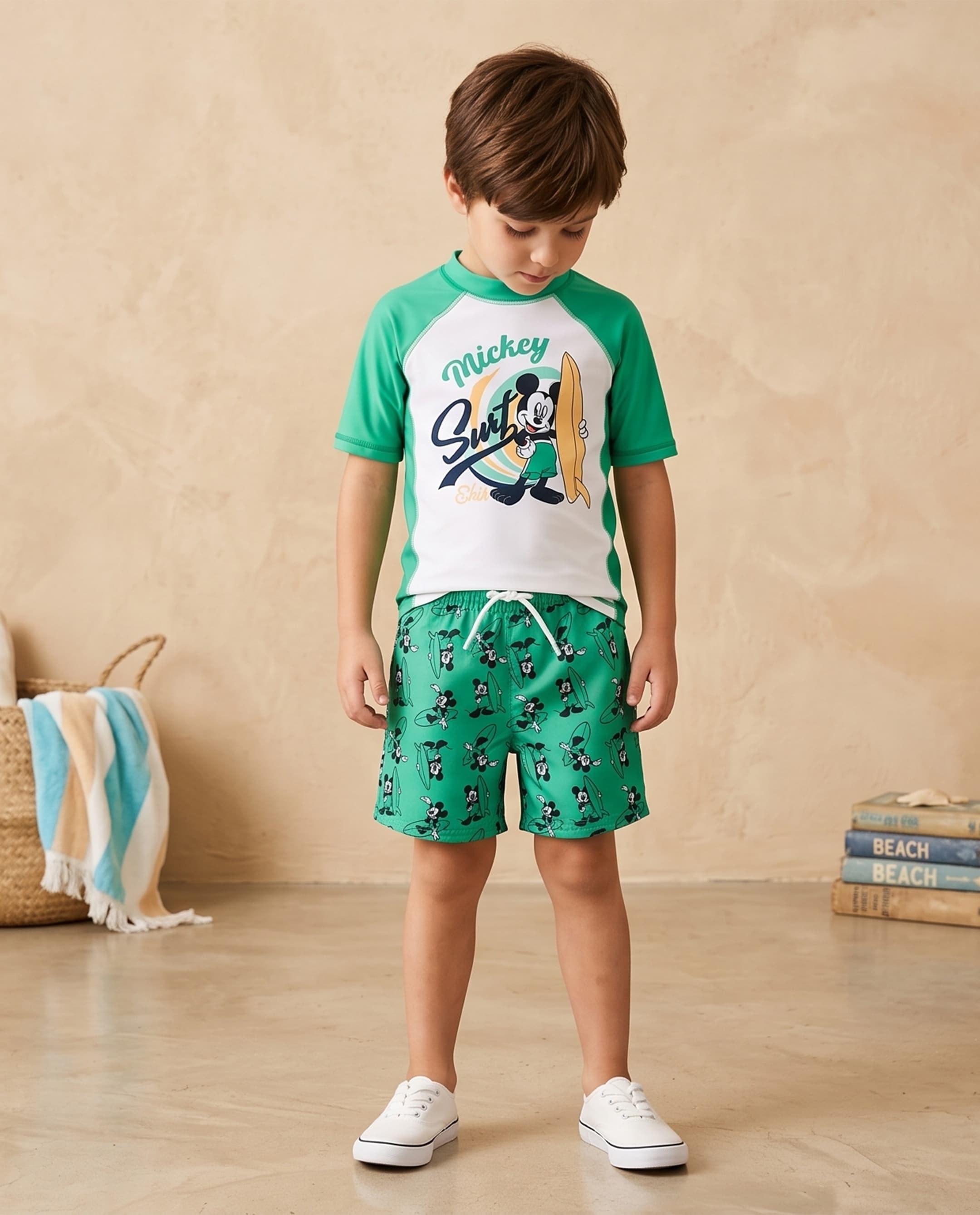 Mickey Mouse Short Sleeve Swim Set