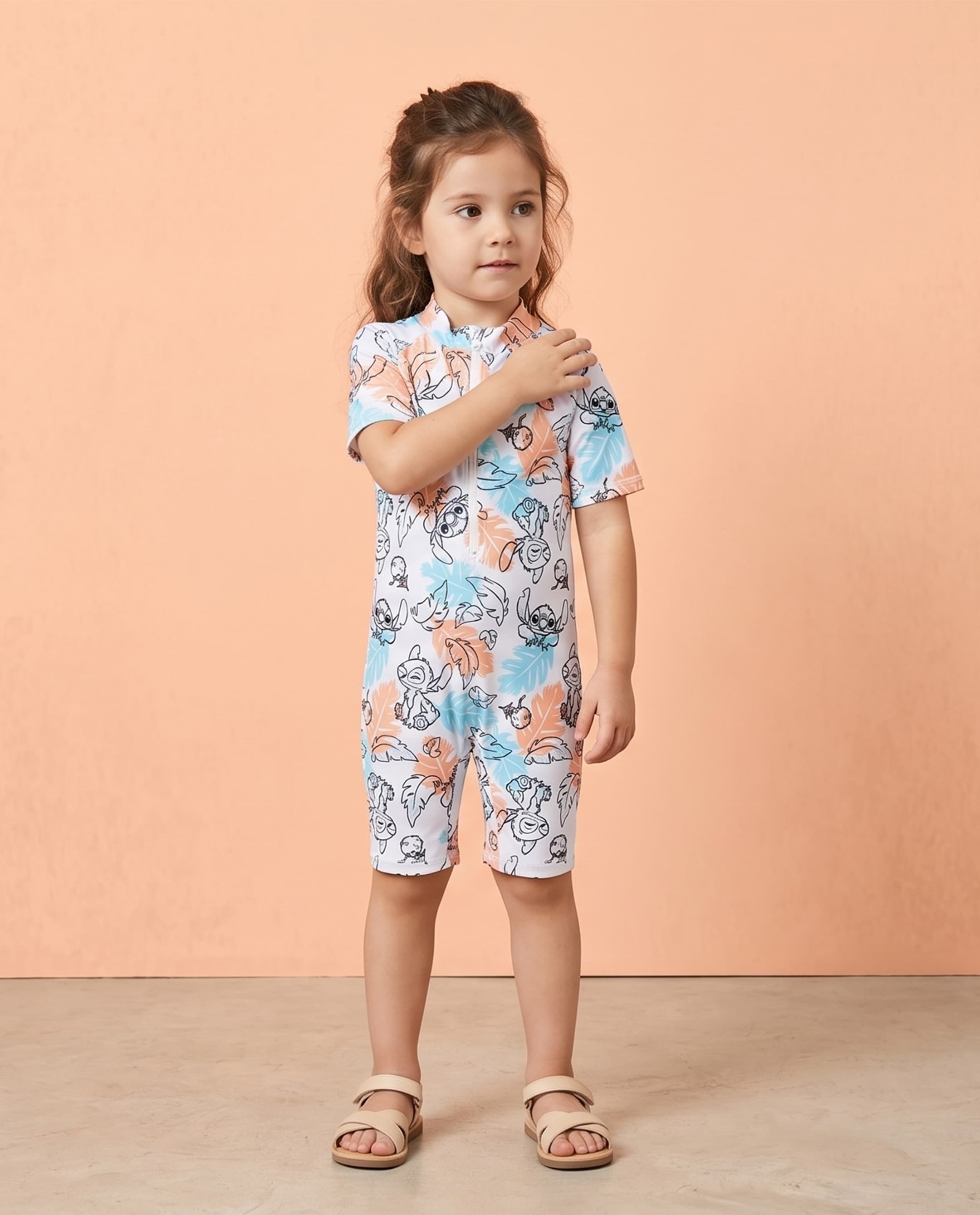 Lion King Sleeve Swimsuit
