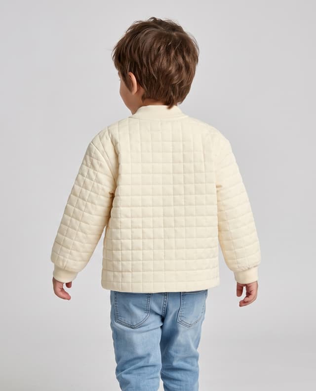 Quilted Zipper Bomber Jacket thumbnail 2