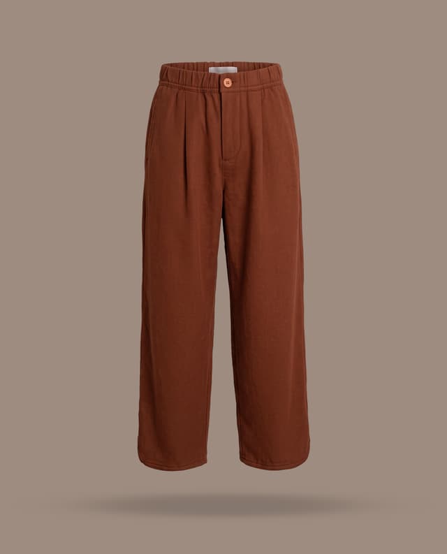 Solid Straight Fit Pleated Trousers thumbnail 3