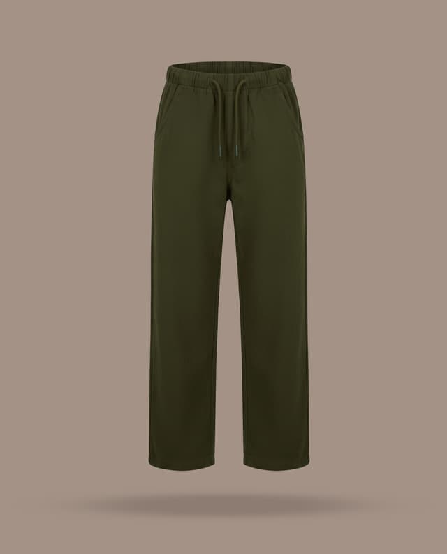 Solid Straight Fit Pleated Trousers thumbnail 3
